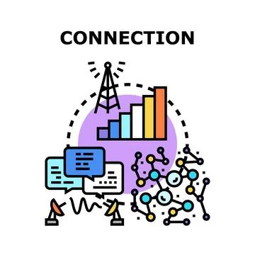 Global network connecting people transmitting digital data Stock Illustration