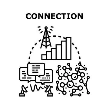Global network connecting people transmitting digital data Stock Illustration