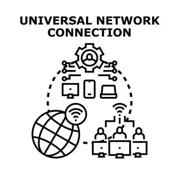 Global network connecting remote work and people イラスト素材