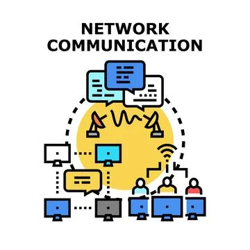 Global network connecting users transmitting digital information data Illustrazione stock