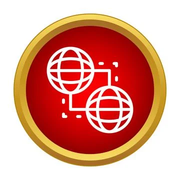 Global network connecting web communication icon button 스톡 일러스트