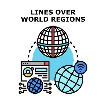 Global network connecting web pages and data worldwide Stock Illustration