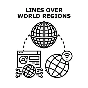 Global network connecting web pages and data worldwide 库存插图