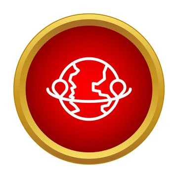 Global network connecting world locations icon design Stock-Illustration