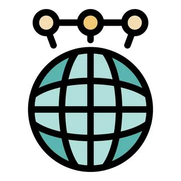 Global network connecting the world through digital communication Stock Illustration