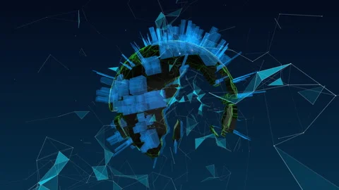 Global network connection and data connections concept. Communication technology Stock Footage 167109109