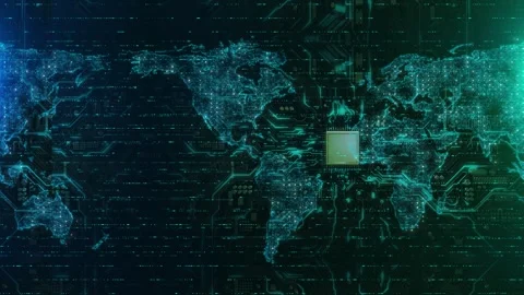 Global network connection and data connections World map technology background Stock Footage 278282028