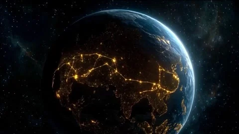 Global network connection and data connections concept Worldwide links on planet 스톡 동영상 295241850