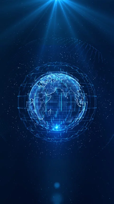 Global network connection and data connections World map technology background, Stock Footage 341902960