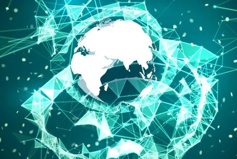 Global network connection background. イラスト素材