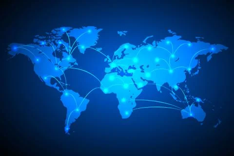 Global network connection background, vector Stock Illustration