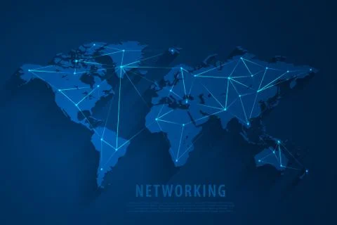 Global network connection background, vector Stock Illustration