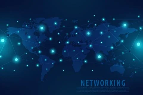 Global network connection background, vector Stock-Illustration