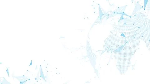 Global network connection banner design template. Header social network Stock Illustration