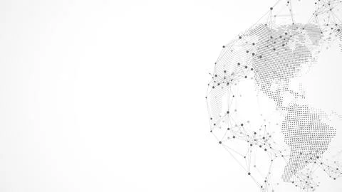 Global network connection banner design template. Header social network 스톡 일러스트