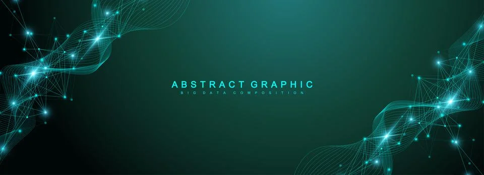 Global network connection banner design template. Header social network Stock Illustration