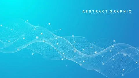 Global network connection banner design template. Header social network Stock Illustration