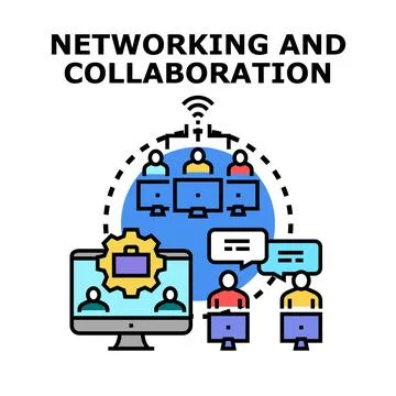 Global network connection for business collaboration and community Stock Illustration