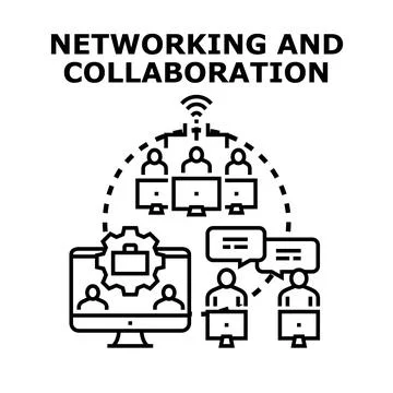 Global network connection for business collaboration and community Stock Illustration