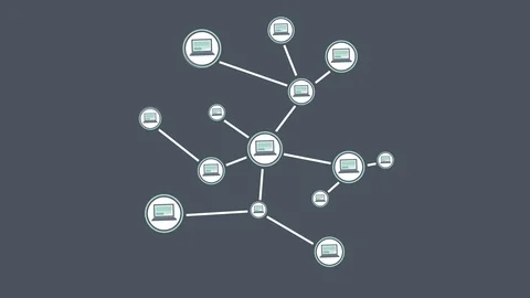 Global network connection. Computers icons connected. Stock Footage 103566322