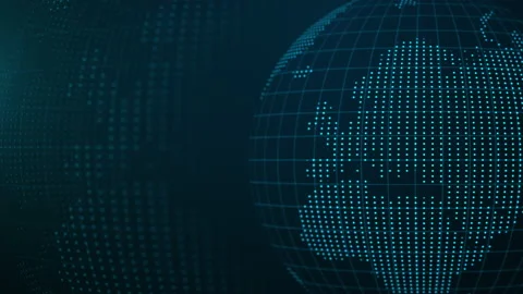 Global network connection concept. Big data visualization. Hi-tech future Stock Footage 170566459