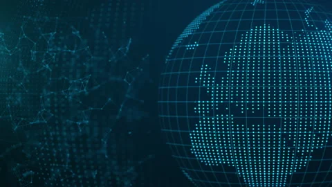 Global network connection concept. Big data visualization. Hi-tech future Stock Footage 171821852