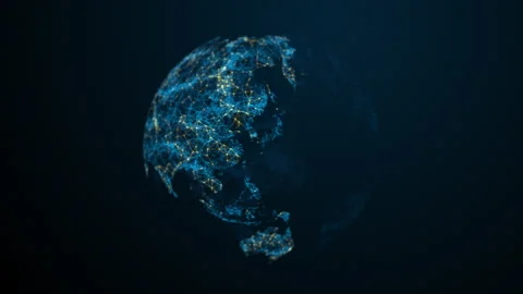 Global network connection concept. Big data visualization. Hi-tech future Stock Footage 194460873