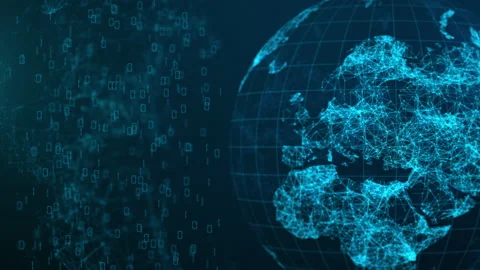 Global network connection concept. Big data visualization. Hi-tech future Stock Footage 201345847