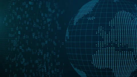 Global network connection concept. Big data visualization. Hi-tech future Stock Footage 220849274