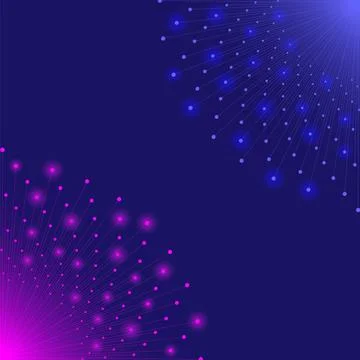 Global network connection concept. Big data visualization. Dots particles. .. Stock Illustration