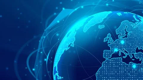 Global network connection concept Illustrazione stock