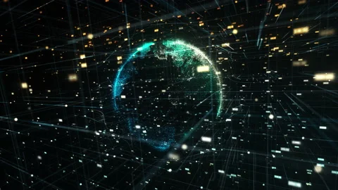 Global network connection covering the earth with lines of innovative concept Vídeos de archivo 204798569