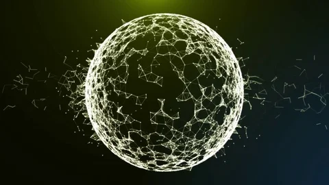 Global network connection in digital cyberspace. Financial or social abstract Stock Footage 84955976