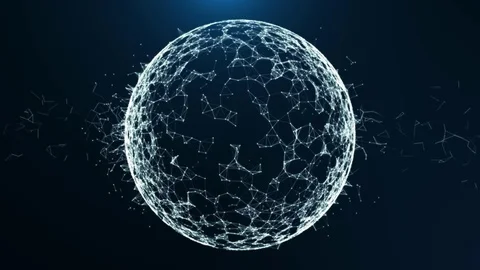 Global network connection in digital cyberspace. Financial or social abstract Stock Footage 85039826