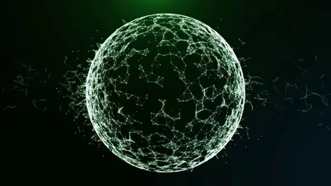 Global network connection in digital cyberspace. Financial or social abstract Stock Footage 85246130