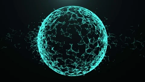 Global network connection in digital cyberspace. Financial or social abstract Stock Footage 93112028