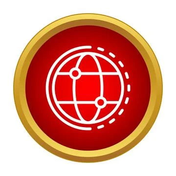 Global network connection icon for communication technology Stock Illustration