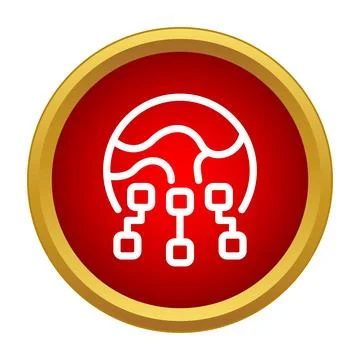 Global network connection icon for data transfer 스톡 일러스트