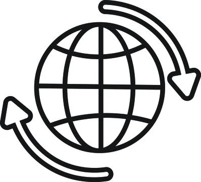 Global Network Connection Icon Stock Illustration