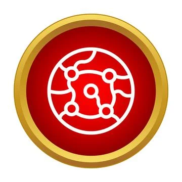 Global network connection icon for internet communication Stock Illustration