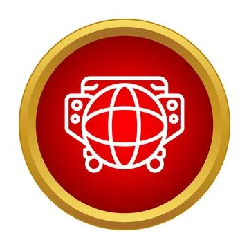Global network connection icon for internet communication Stock Illustration