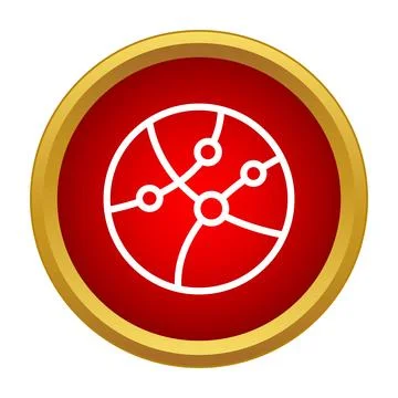 Global network connection icon for internet communications Stock Illustration