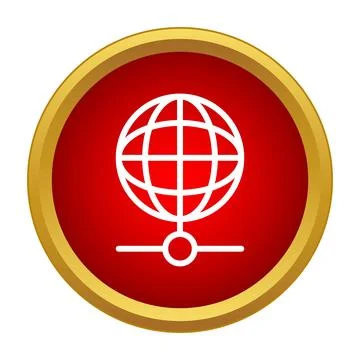 Global network connection icon linking the whole world Stock Illustration