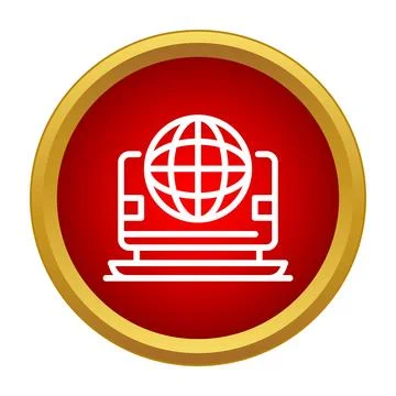 Global network connection icon representing worldwide networking technology Stockillustratie