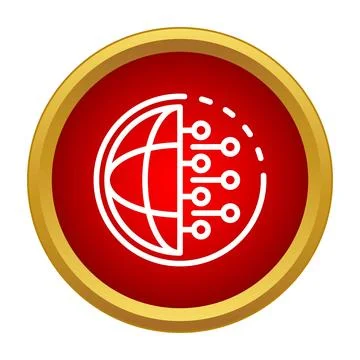 Global network connection icon representing internet technology イラスト素材