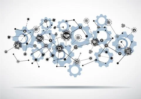 Global network connection Stock Illustration