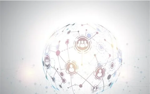 Global network connection. Illustration