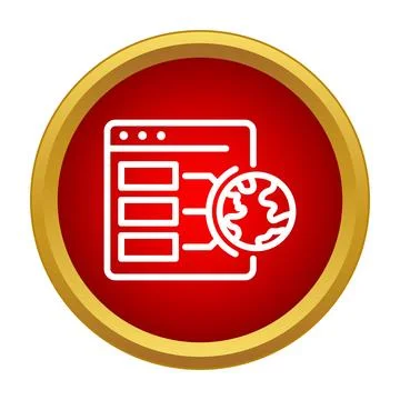 Global network connection linking web browser elements Stock Illustration