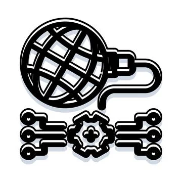 Global network connection managing digital communication 스톡 일러스트