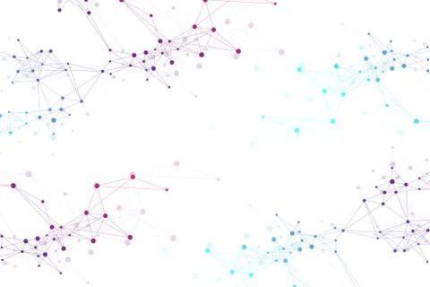 Global network connection. Network and big data visualization background. Global Stockillustratie